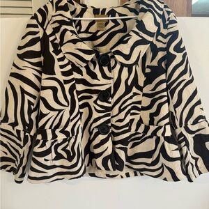 Madison Studio Black and White Zebra Print Blouse